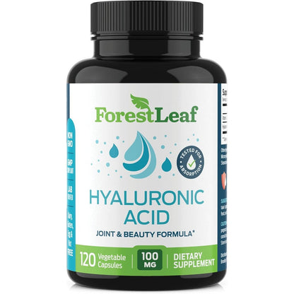 ForestLeaf Hyaluronic Acid 100mg 120 Capsules Front View