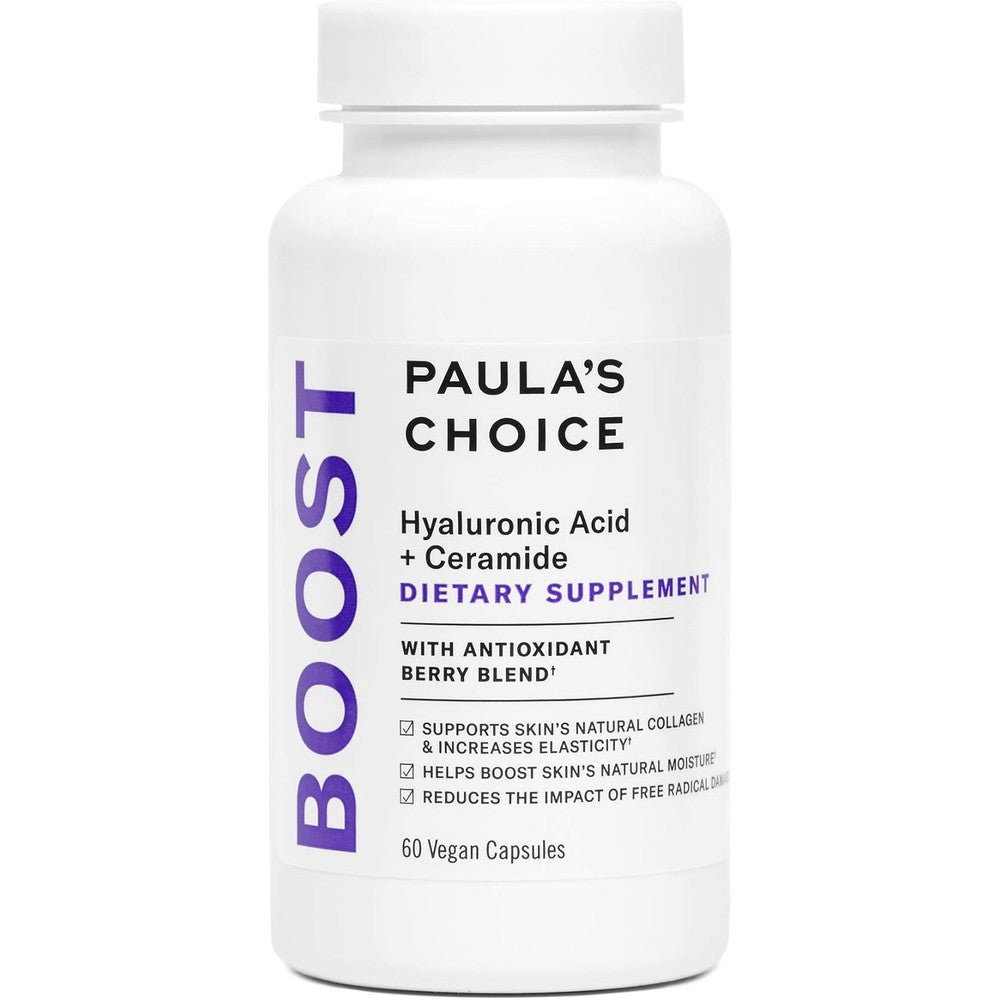 Paulas Choice Hyaluronic Acid Ceramide Vegan Capsules bottle front view