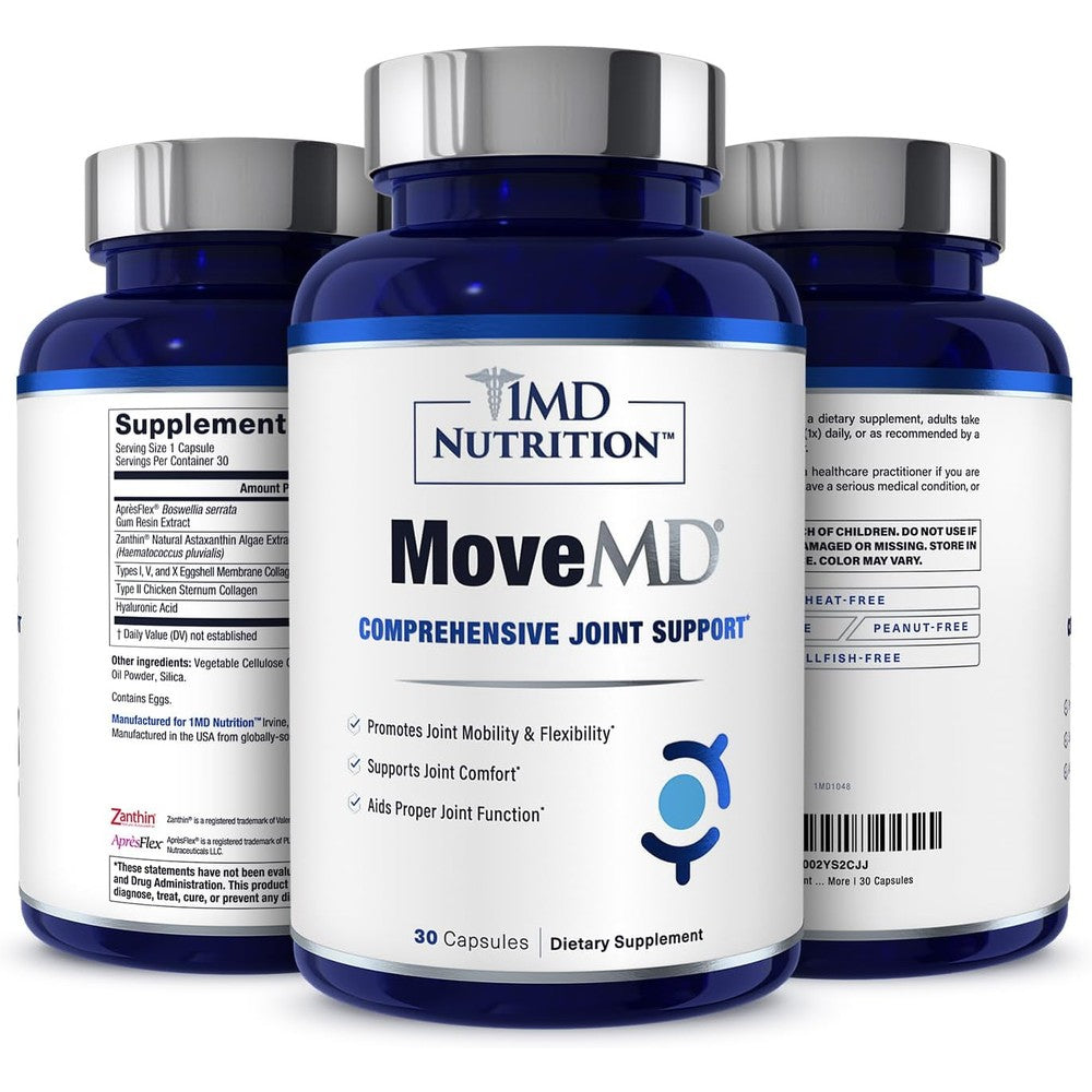1MD Nutrition MoveMD Collagen Joint Care Capsules front view