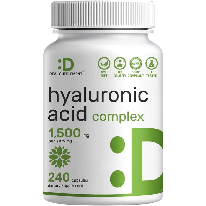 Deal Supplement Hyaluronic Acid Complex 1500mg capsules bottle front view