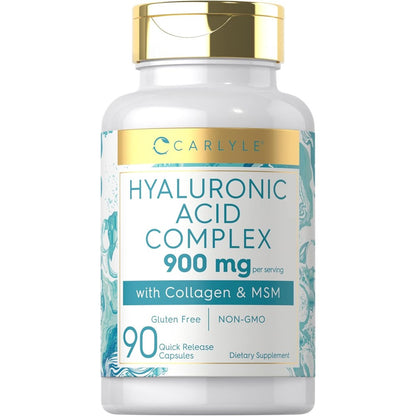 Carlyle Hyaluronic Acid Complex 900mg 90 Capsules Front View
