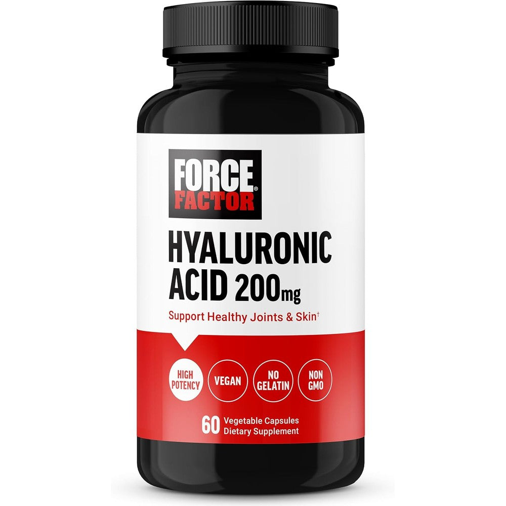 Force Factor hyaluronic acid vegan capsules bottle front view