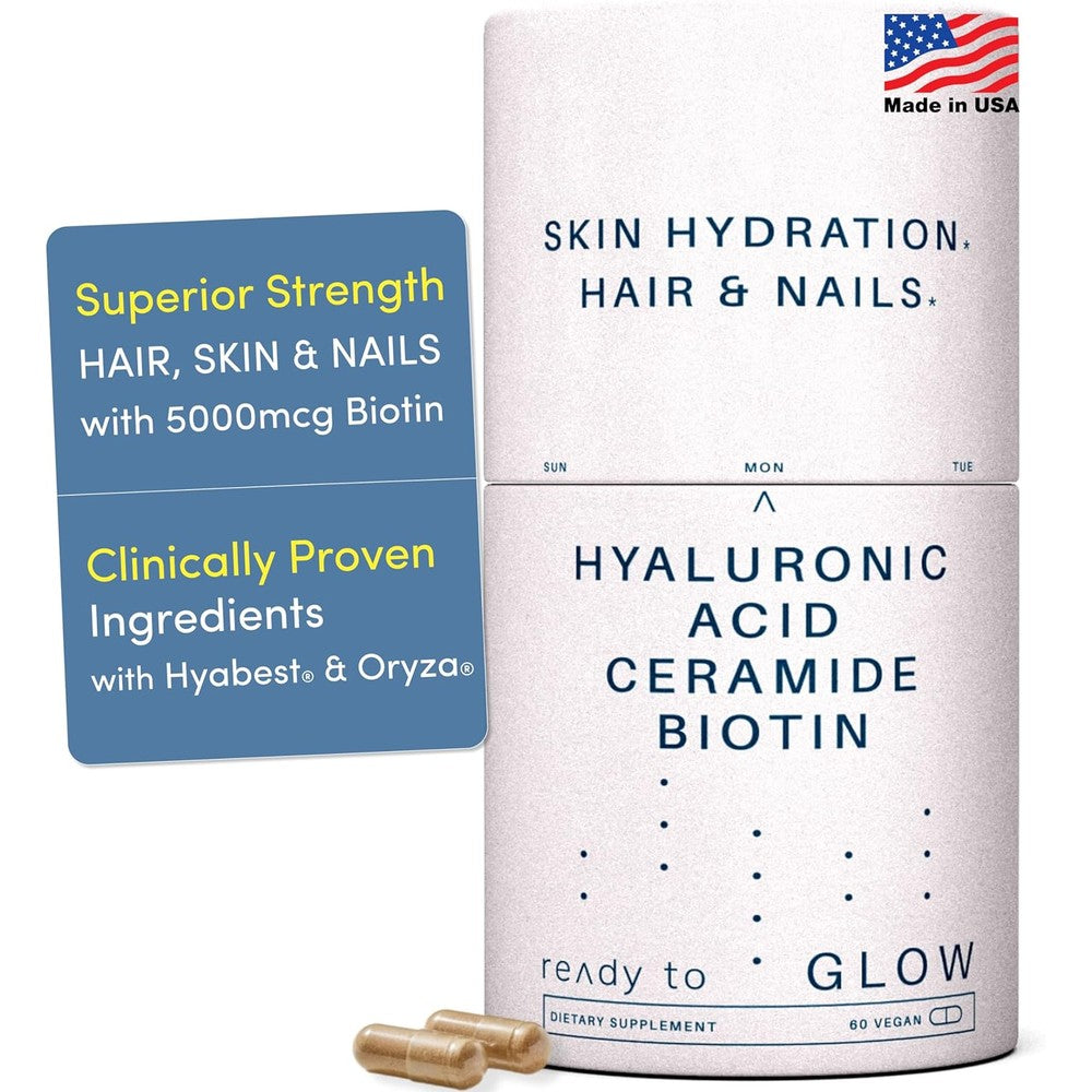 Ready To Glow Anti Aging Capsules front bottle view