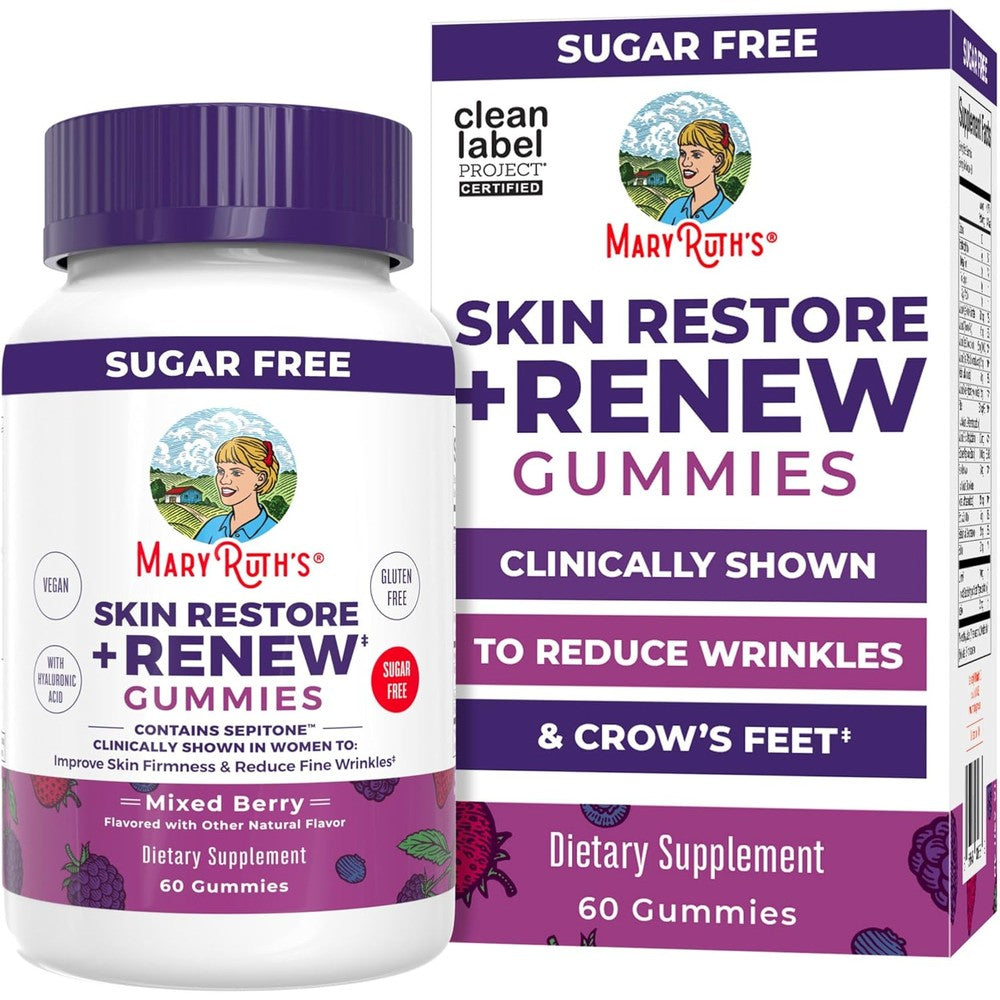 MaryRuth Skin Restore And Renew Hyaluronic Acid Gummies Front View