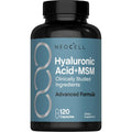 NeoCell Hyaluronic Acid with Methylsulfonylmethane 120 Capsules front view bottle