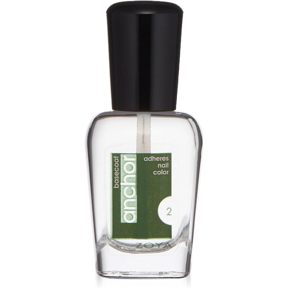 Zoya Anchor Base Coat front view bottle of clear professional nail polish primer treatment