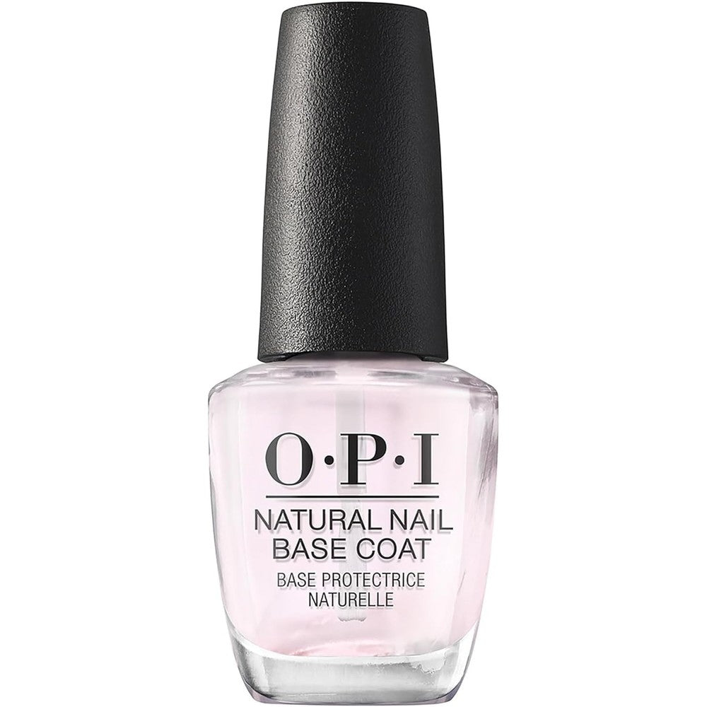 OPI Natural Nail Base Coat clear bottle front view on retail shelf
