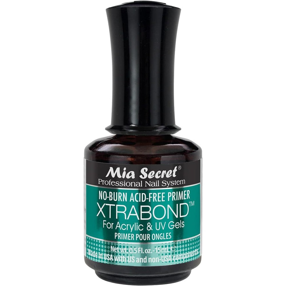 Mia Secret Xtrabond nail primer half ounce bottle front view highlighting the acid-free professional formula