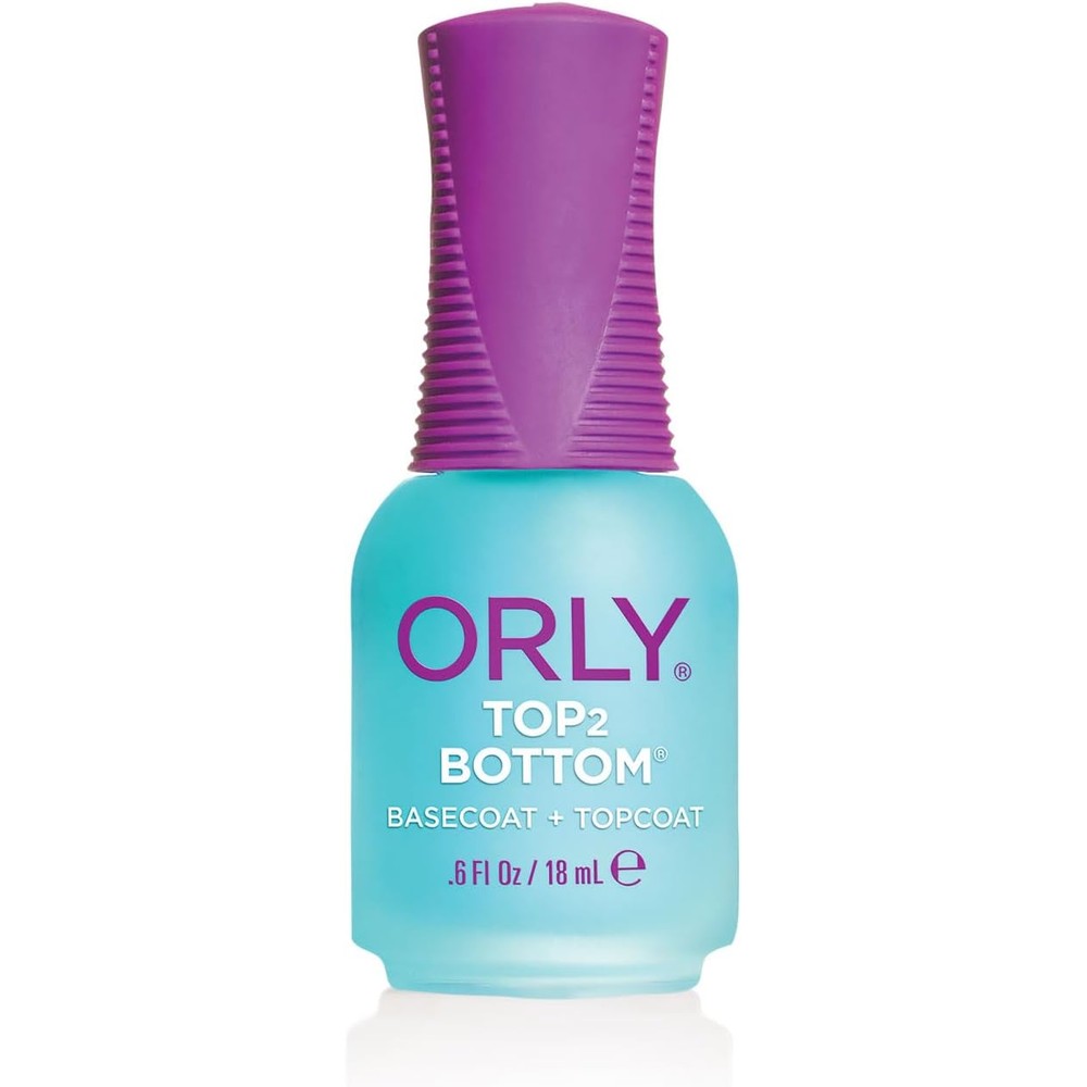 Orly Top 2 Bottom professional nail treatment front view showing the signature rubberized cap