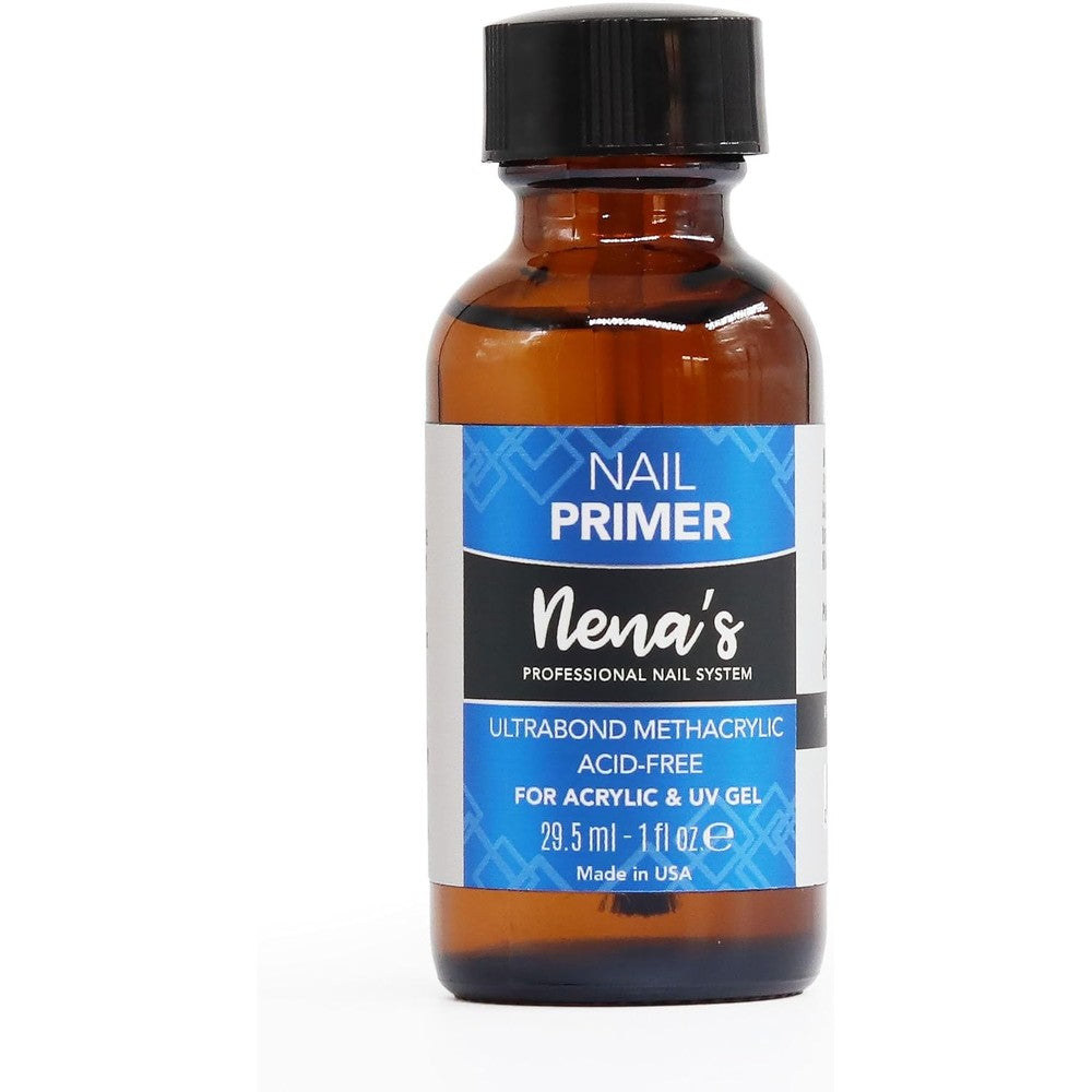 Nena's No-Burn Acid-Free Primer XTRABOND front view bottle for salon nail preparation