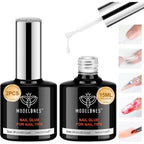 Modelones gel nail glue and base coat set front view bottle packaging