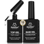 Beetles gel polish top coat and base coat set front view packaging