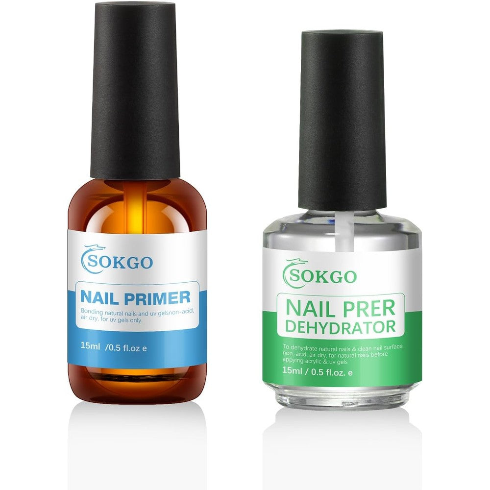 Sokgo Nail Dehydrator and Primer front view showing the blue and green professional packaging.