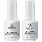Beetles gel polish nail dehydrator and primer set front view bottle packaging