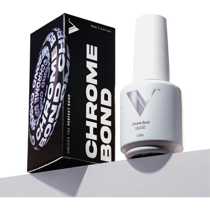 V Beauty Pure Chrome Nail Bond front view bottle showing premium white packaging.