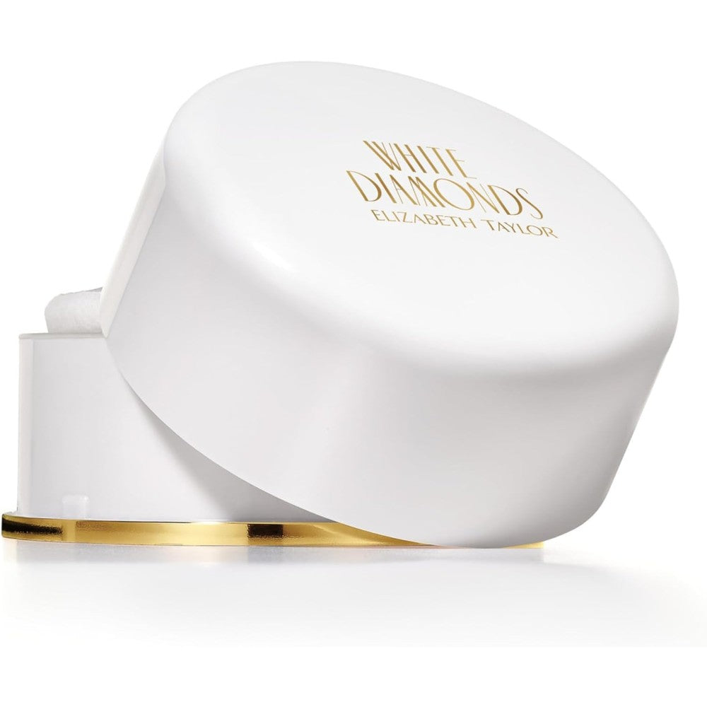 Elizabeth Taylor White Diamonds Perfumed Body Powder front view packaging