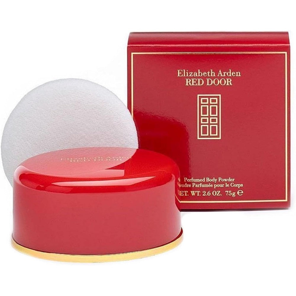 Elizabeth Arden Red Door Perfumed Body Powder front view luxury cosmetics