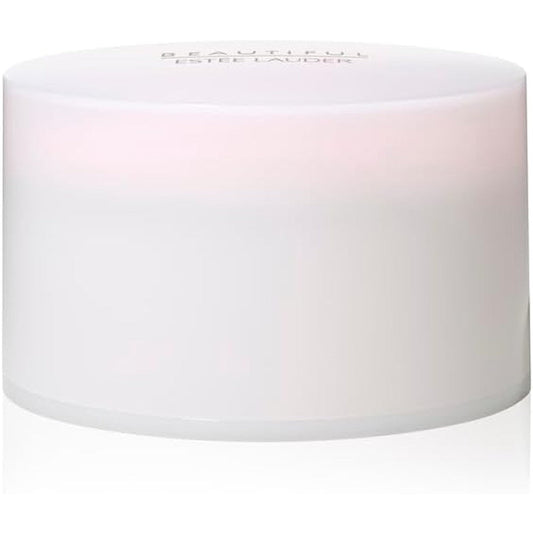 Estée Lauder Beautiful Perfumed Body Powder front view packaging with luxury puff