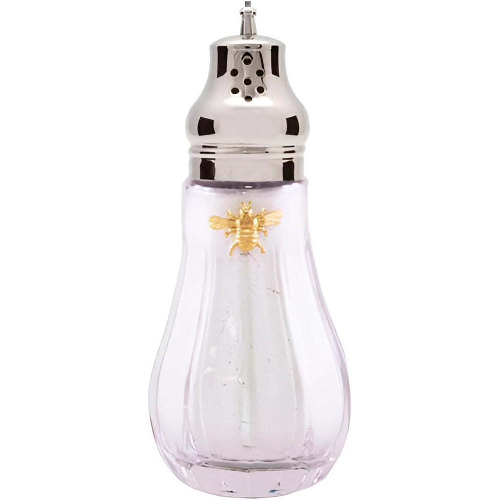 Lady Primrose Royal Extract Dusting Silk Shaker front view luxury talc free body powder glass bottle