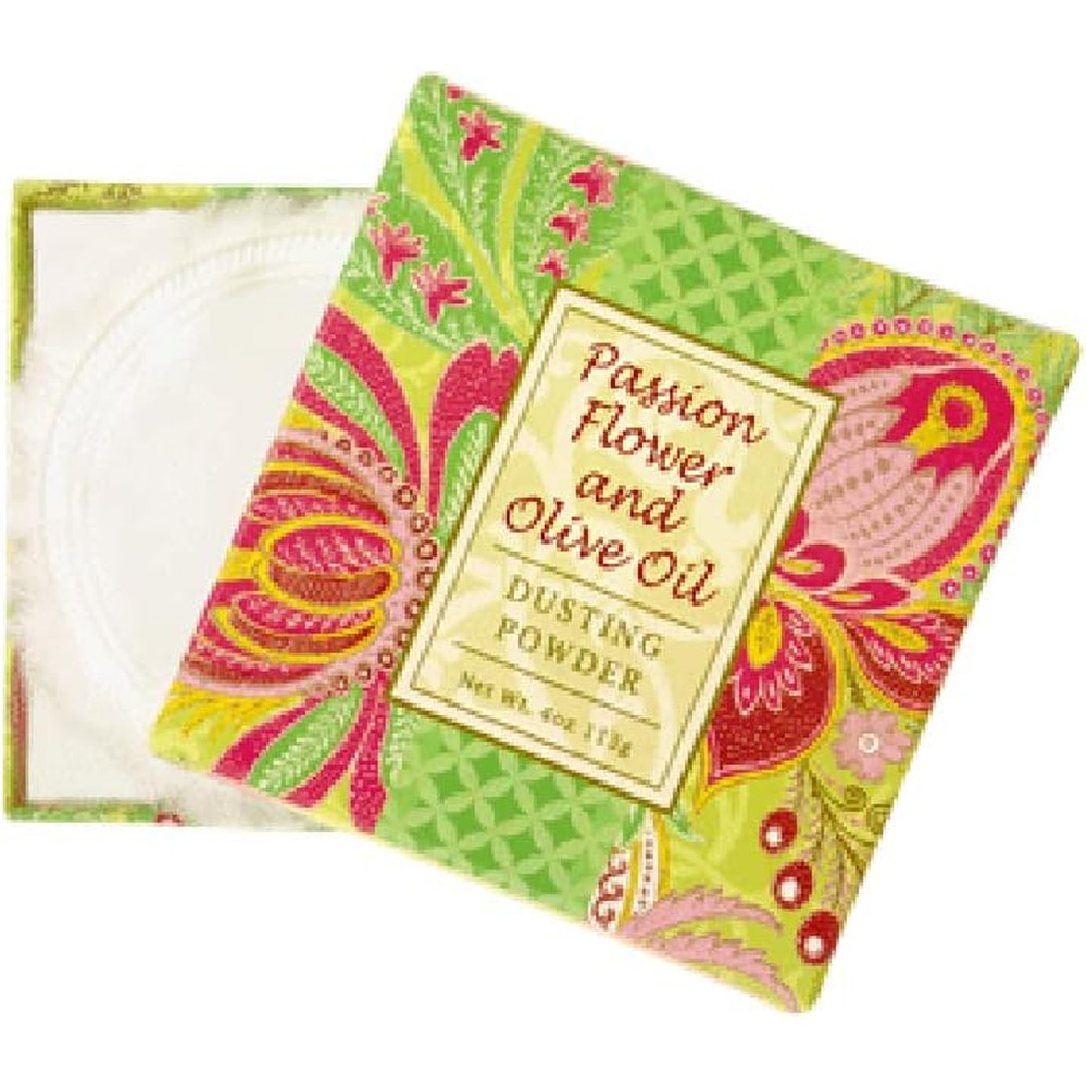 Greenwich Bay Trading Company luxury dusting powder front view of packaging box