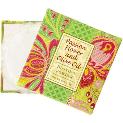 Greenwich Bay Trading Company luxury dusting powder front view of packaging box