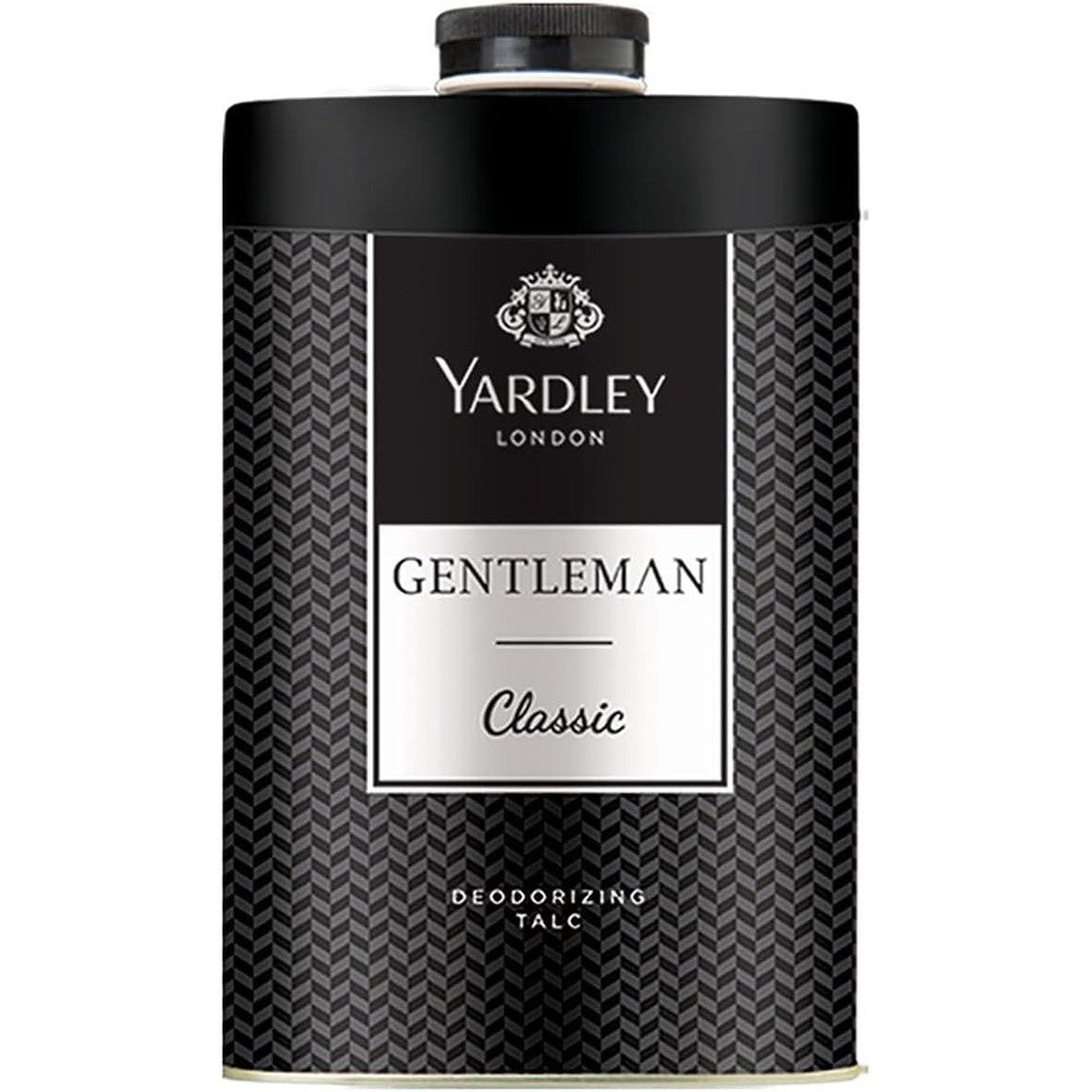 Yardley London Gentleman Classic Deodorizing Talcum Powder 250 grams front view