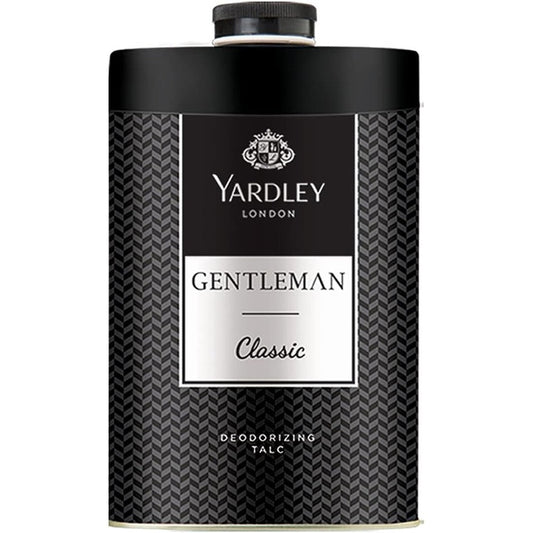 Yardley London Gentleman Classic Deodorizing Talcum Powder 250 grams front view