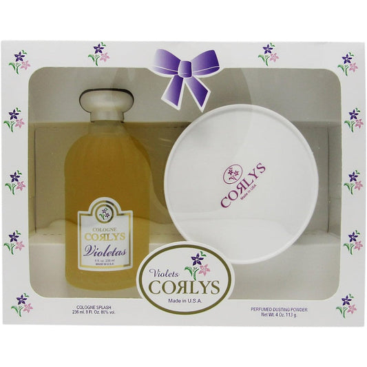 ELP ESSENTIAL Corlys Violet Baby Cologne and Perfumed Dusting Powder front view gift set