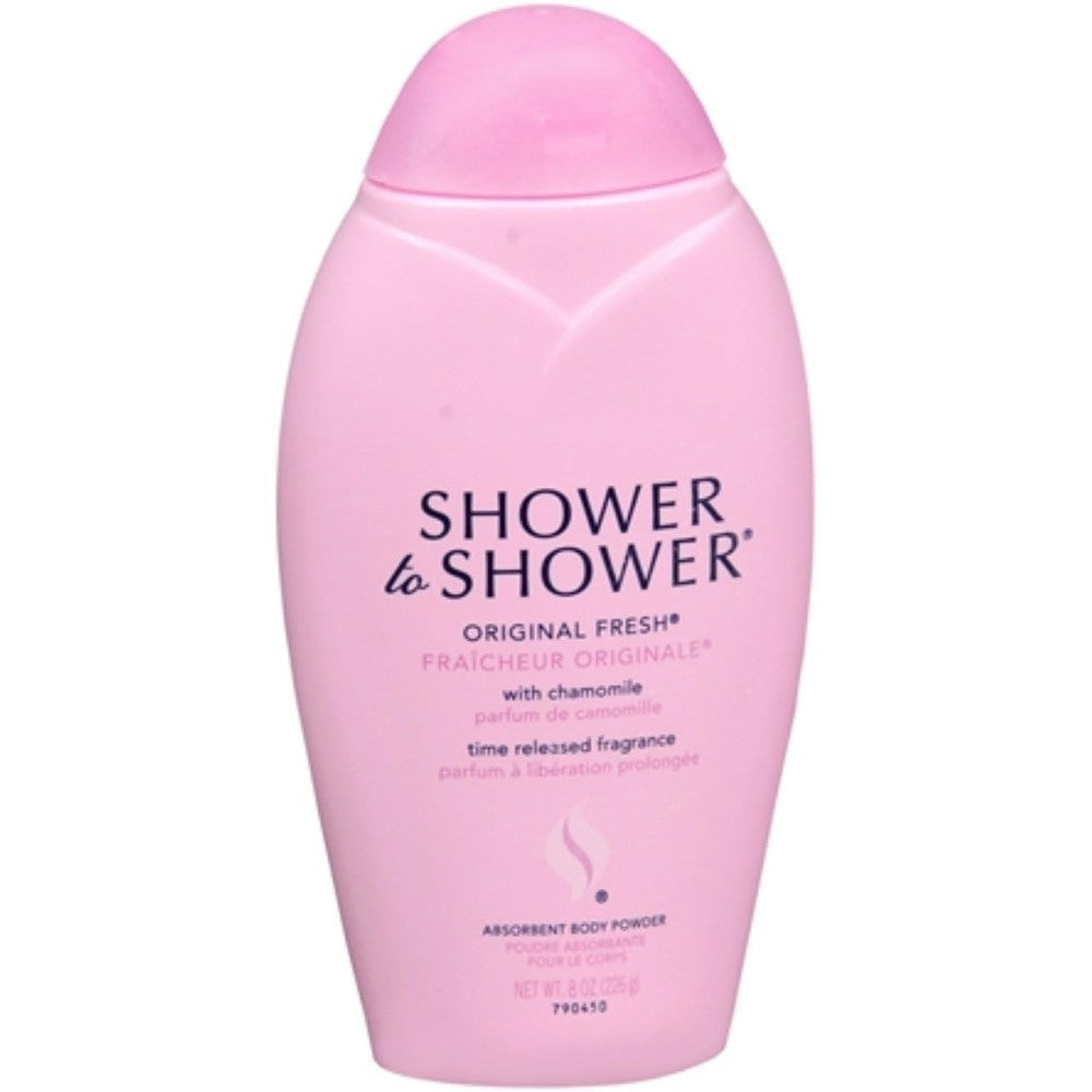 Shower To Shower Original Fresh Absorbent Body Powder 8 Ounce front view