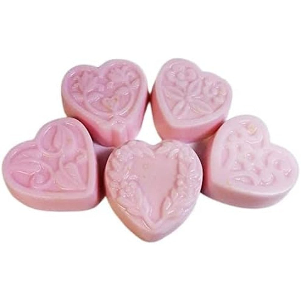 De'esse Boutique guest sized soap set front view authentic USA imported heart shaped pink bars