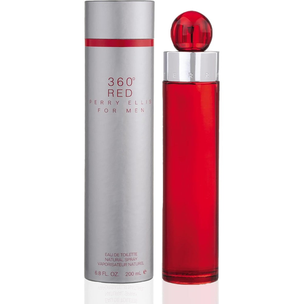 Perry Ellis 360 Red for Men Eau De Toilette 6.8 Ounce front view bottle