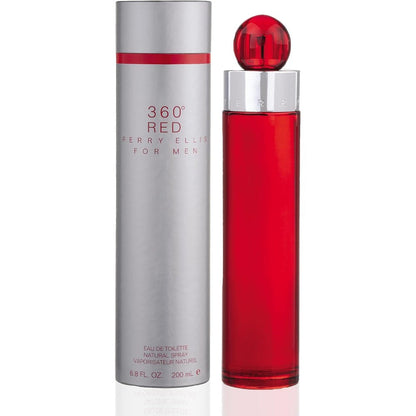 Perry Ellis 360 Red for Men Eau De Toilette 6.8 Ounce front view bottle