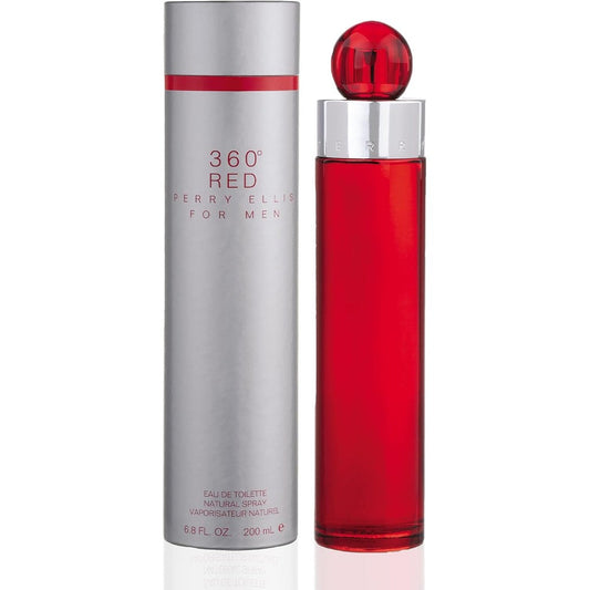 Perry Ellis 360 Red for Men Eau De Toilette 6.8 Ounce front view bottle