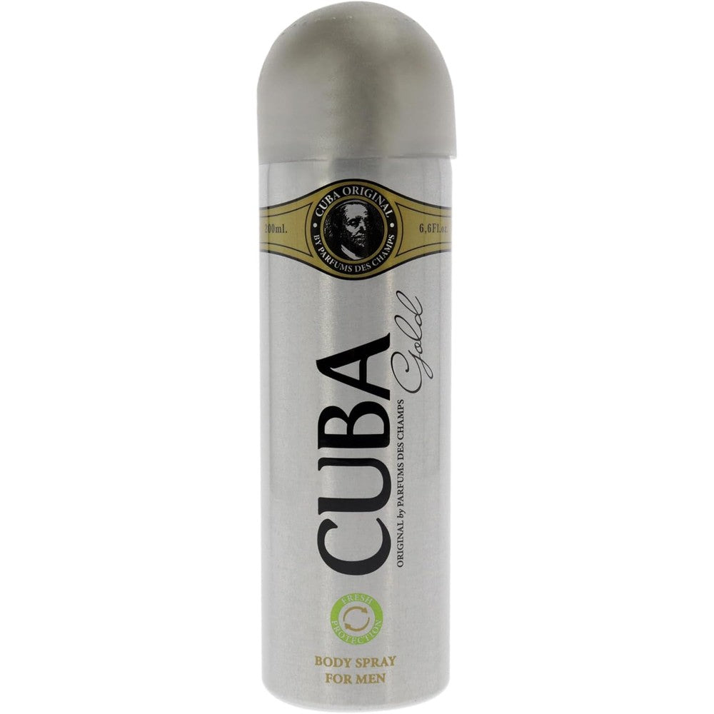 Cuba Gold Men Deodorant Body Spray 200ml front view authentic imported fragrance.