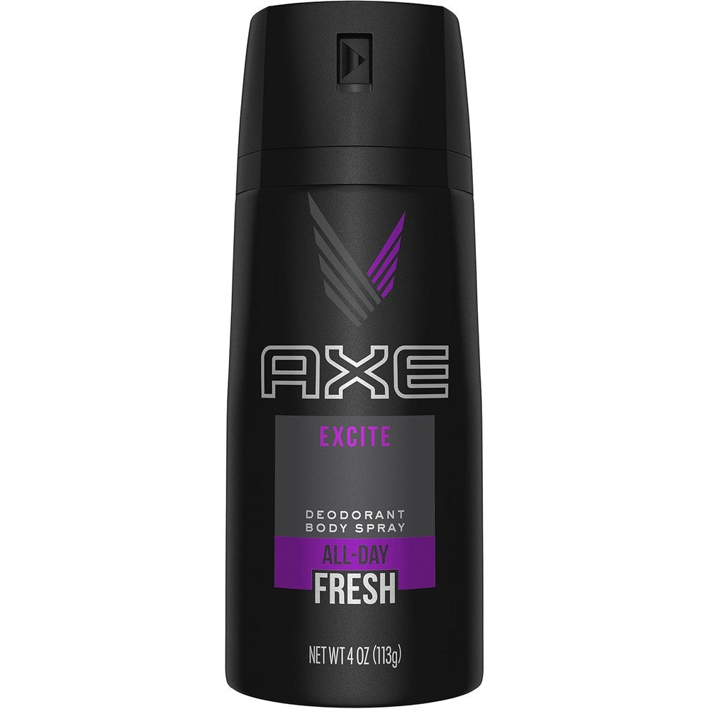 Axe Excite Deodorant Body Spray 3 pack front view for men
