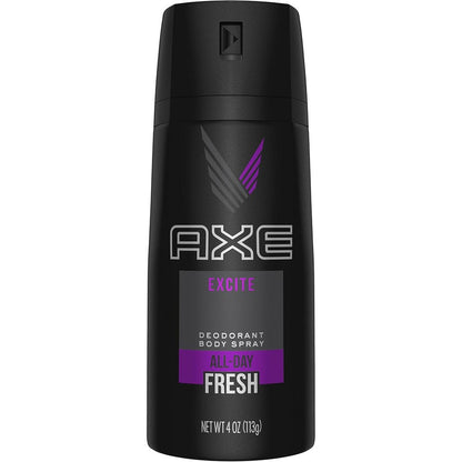 Axe Excite Deodorant Body Spray 3 pack front view for men