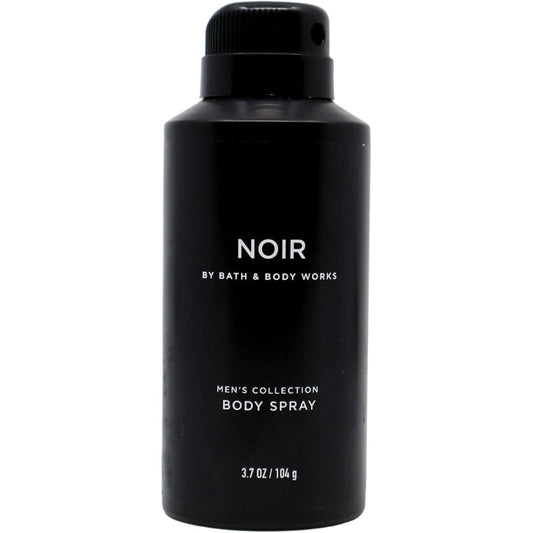 Bath and Body Works Noir Men's Deodorizing Body Spray front view featuring navy blue packaging.