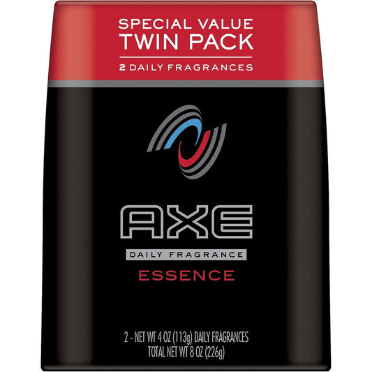 Axe Essence Body Spray twin pack front view showing imported packaging