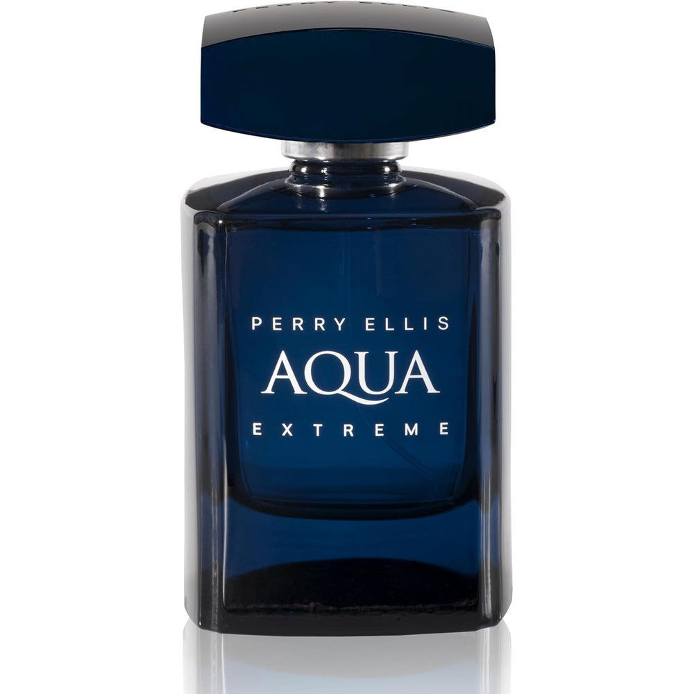 Perry Ellis Aqua Extreme Eau De Toilette Spray 3.4 Ounce front view bottle