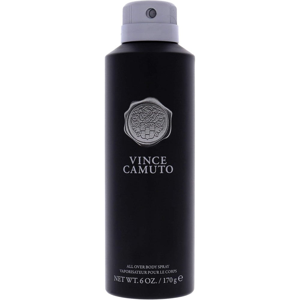 Vince Camuto Eau de Toilette Spray Cologne for Men front view bottle wrapped in black leather