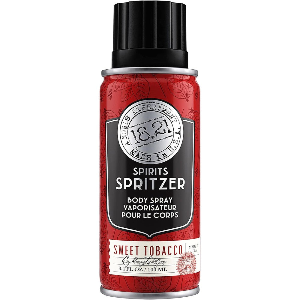 18.21 Man Made Mens Spirits Spritzer Sweet Tobacco front view premium body spray bottle