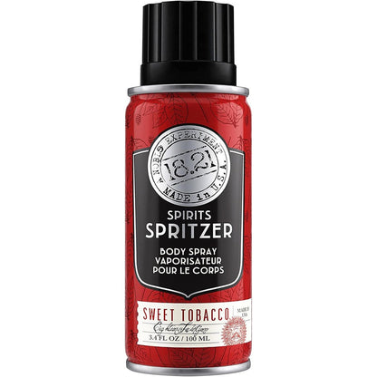18.21 Man Made Mens Spirits Spritzer Sweet Tobacco front view premium body spray bottle