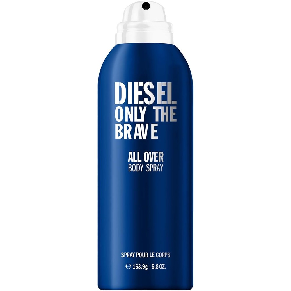 Diesel Only The Brave All Over Fresh Body Spray front view of the premium aluminum aerosol can
