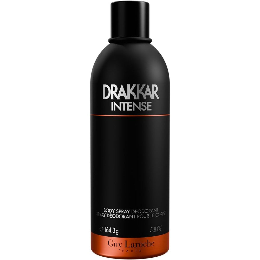 Guy Laroche Drakkar Intense body spray front view premium mens deodorant imported from USA