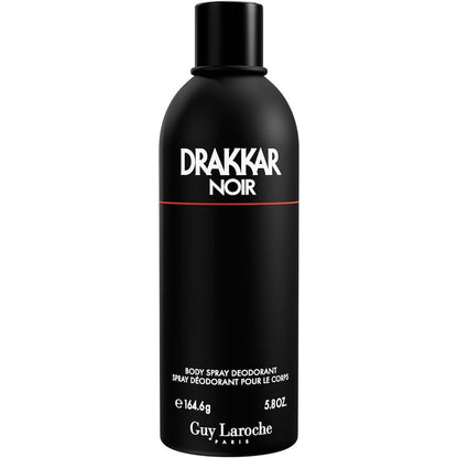 Guy Laroche Drakkar Noir Deodorant Body Spray front view iconic black canister design