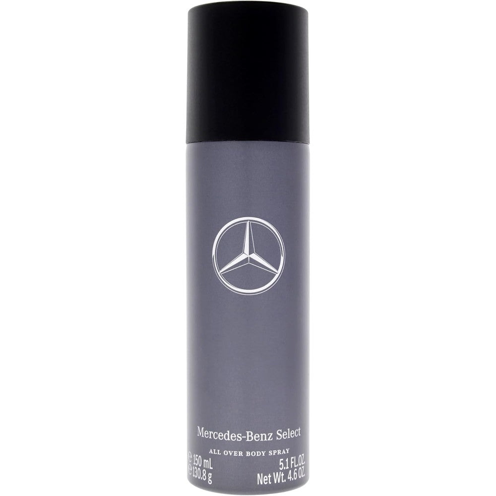 Mercedes Benz Select All Over Body Spray for men front view authentic imported luxury grooming fragrance