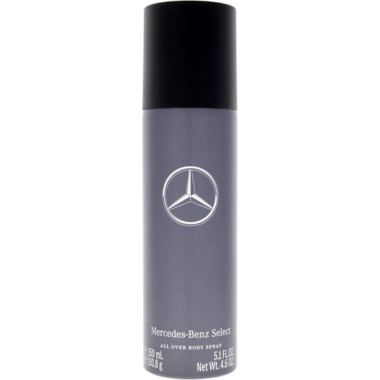 Mercedes Benz Select All Over Body Spray for men front view authentic imported luxury grooming fragrance