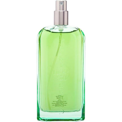 Lucky Brand Lucky You Cologne Spray for Men front view of the 3.4 Fluid Ounce bottle displaying the signature green fragrance.