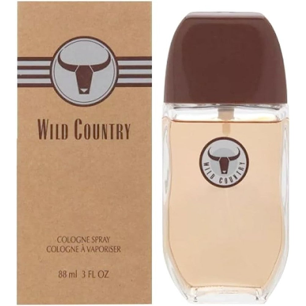 AVON Wild Country Cologne Spray for Men front view bottle with brown cap