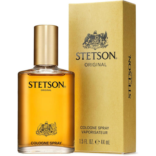 Stetson Original by Scent Beauty cologne spray for men front view showing the clear bottle and brown packaging box
